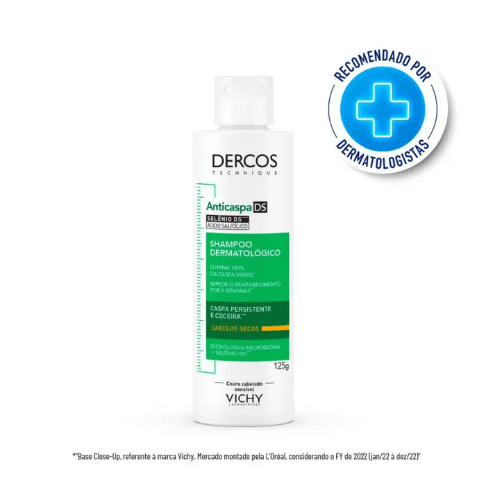 Dercos Vichy Shampoo Anticaspa 125mL - Imagem 1